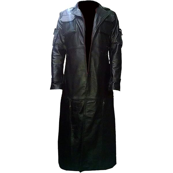Leather Coat Black Trench Coat Frank Castle Vigilante Coat